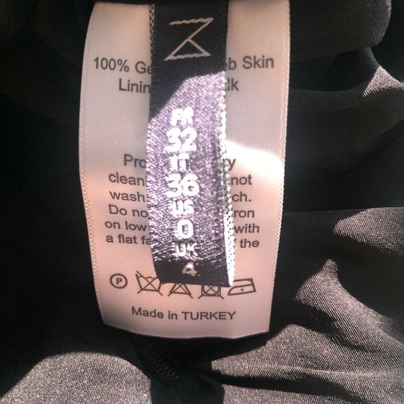 Zeynep Arcay Mini Dress One Shoulder Leather Black - Picture 7 of 8